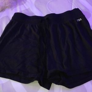 XS black drawstring shorts.